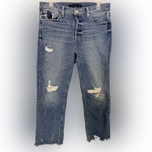 Joe's Jeans Light Blue Scout Mid-Rise Slim Tomboy Women's Crop Jean 28 PETITE